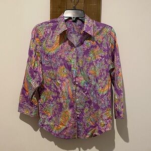 Polo by Ralph Lauren Purple Paisley Button Down Shirt